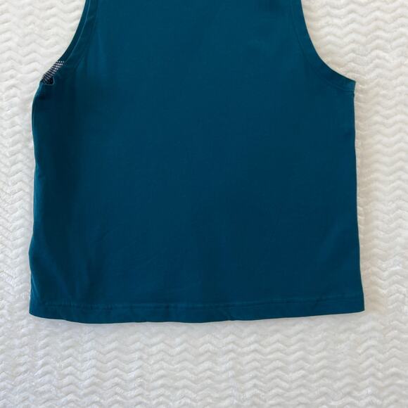 Nike Muscle Tank Womens Small Teal Center Swoosh Top Athleisure The Nike Tee - Picture 6 of 11